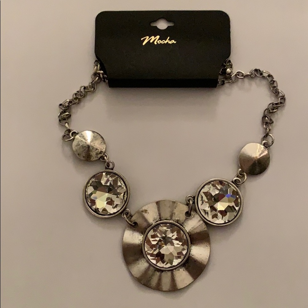 Silver distressed necklace! NEW with tags
